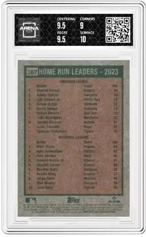 2024 Topps Heritage Mini Home Run Leaders 2023 Shohei Ohtani / Matt Olson #307 - Baseball Card Single