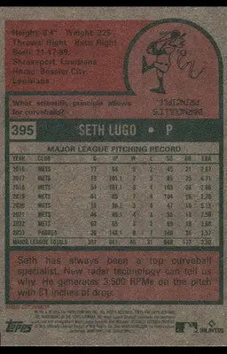2024 Topps Heritage Seth Lugo #395 Baseball - Baseball Card Single