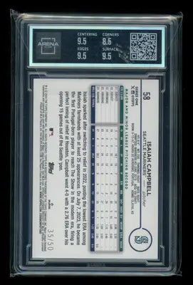 2024 Topps Mother’s Day Hot Pink Isaiah Campbell #58 35/50 RC Arena Club 9 - Baseball Card Single