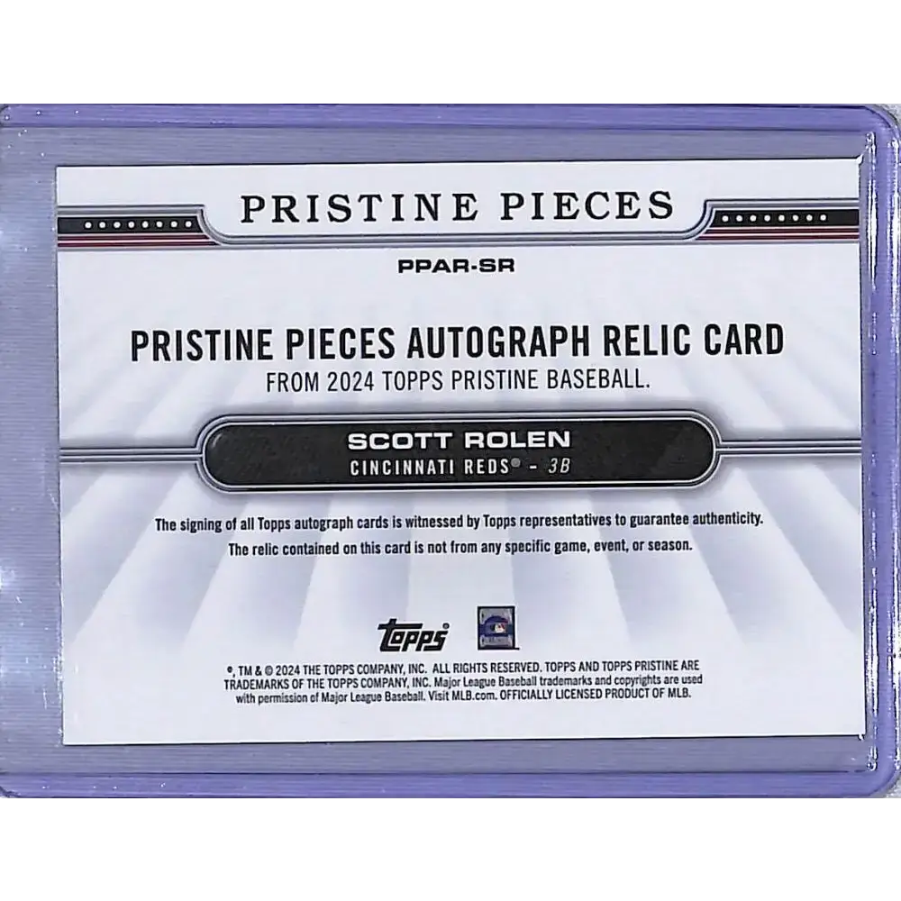 2024 Topps Pristine Pieces Gold #PPAR-SR Scott Rolen NM-MT MEM Auto 2/50 Cincinnati Reds Baseball Card - Baseball Card