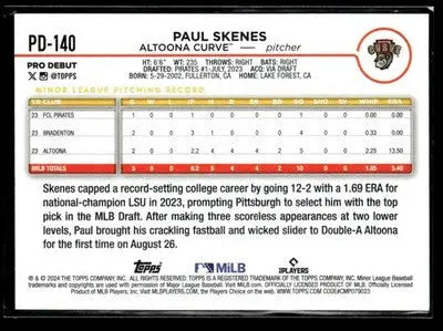 2024 Topps Pro Debut #PD-140 Paul Skenes