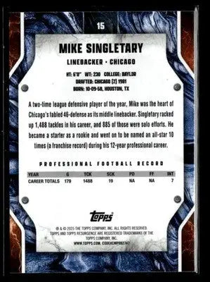 2024 Topps Resurgence #15 Mike Singletary - Football Card Single