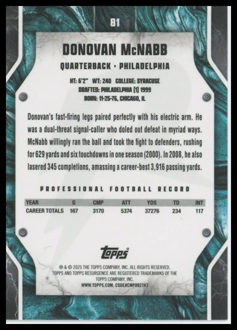 2024 Topps Resurgence - Donovan McNabb #81 - Football Card Single