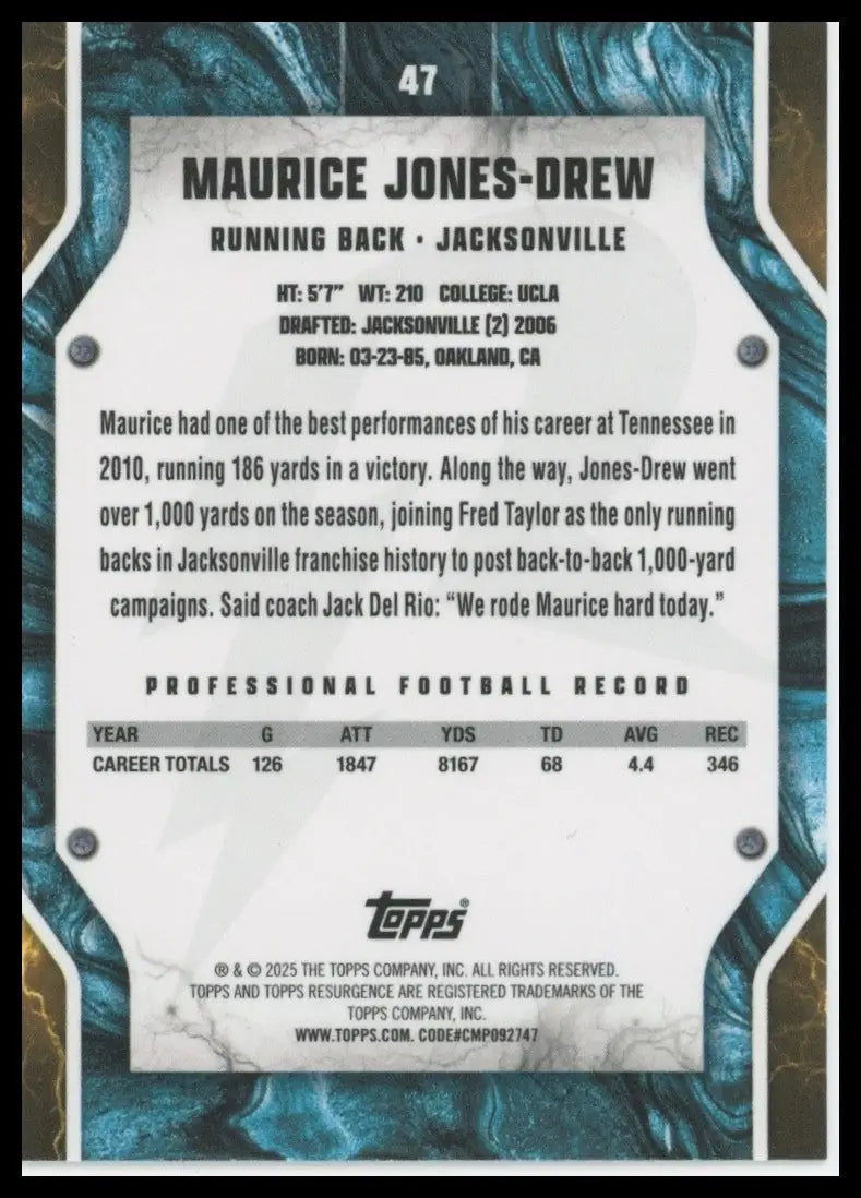2024 Topps Resurgence - Maurice Jones-Drew #47 - Football Card Single