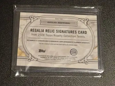 2024 Topps Royalty Collection Giulio Zeppieri Regalia Relic Signatures Gold #/10 - Baseball Card Single