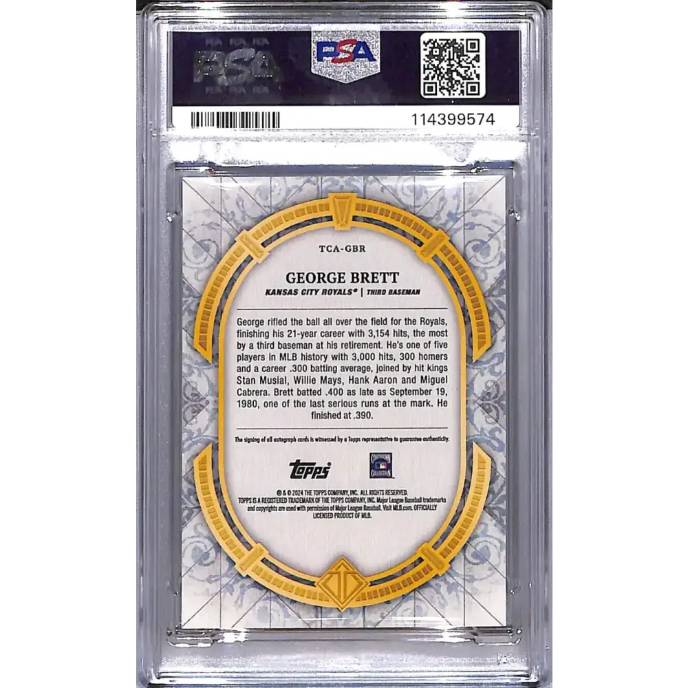 2024 Topps Transcendent Collection #TCA-GBR George Brett PSA 9 MINT 21/25 Kansas City Royals - Baseball Card Single