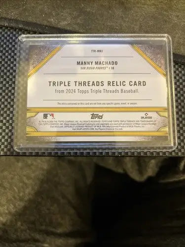 2024 Topps Triple Threads Manny Machado Relic /18 “NL SS ‘20” - Baseball Card Single