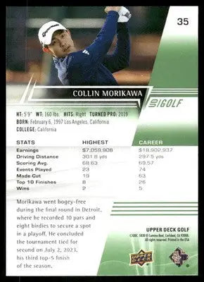 2024 Upper Deck Golf Collin Morikawa #35 Golf - Golf Card Single