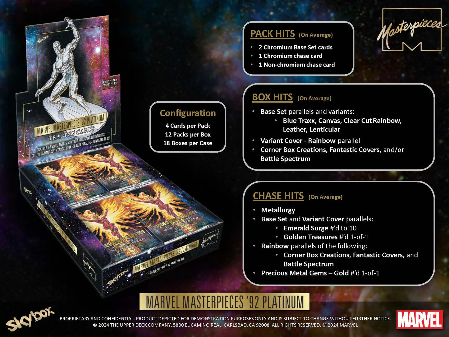 2024 Upper Deck Marvel Masterpieces 92 Platinum Hobby Box - Marvel Card Box