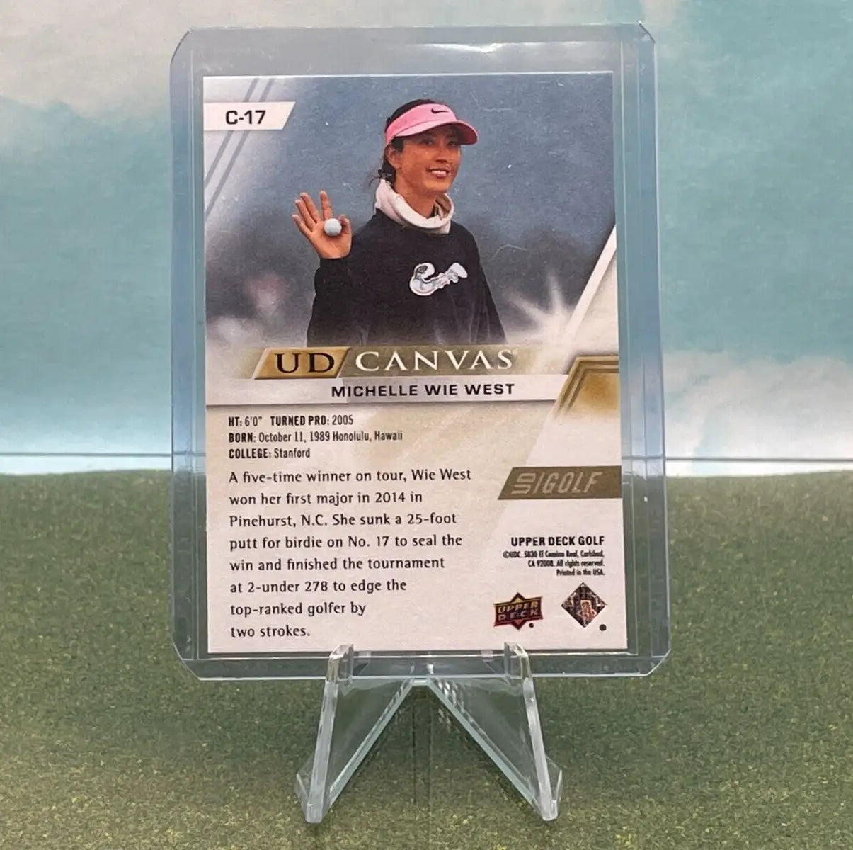 Michelle Wie West golf card from 2024 Upper Deck UD Canvas series C-17