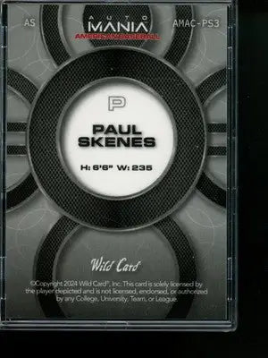 2024 Wild Card Mania American Baseball Paul Skenes #AMAC-PS3 5/25 Baseball - Baseball Card Single