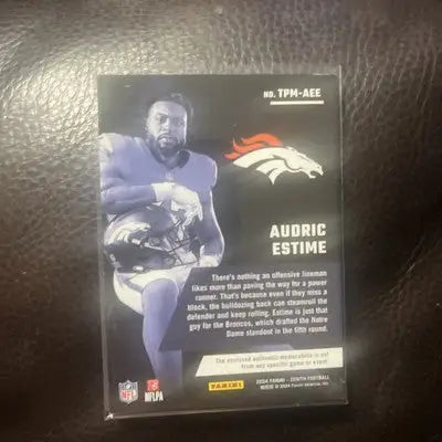 2024 Zenith Football Audric Estime Turning Pro RELIC RC - Football Card Single