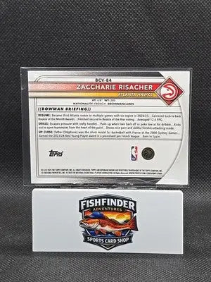 2025-26 Bowman Chrome Reptilian REFRACTOR Zaccharie Risacher #BCV-84 Hawks - Basketball Card Single