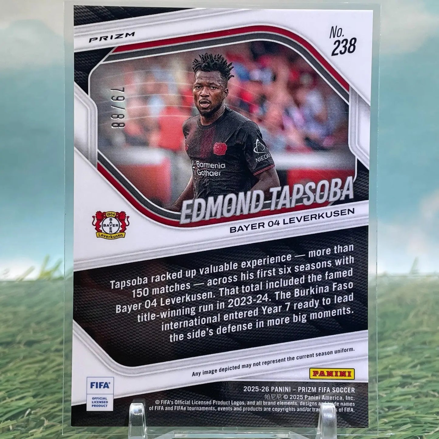 2025-26 Panini Prizm FIFA Edmond Tapsoba #238 Choice Red Prizm /88 Bayer - Soccer Card Single