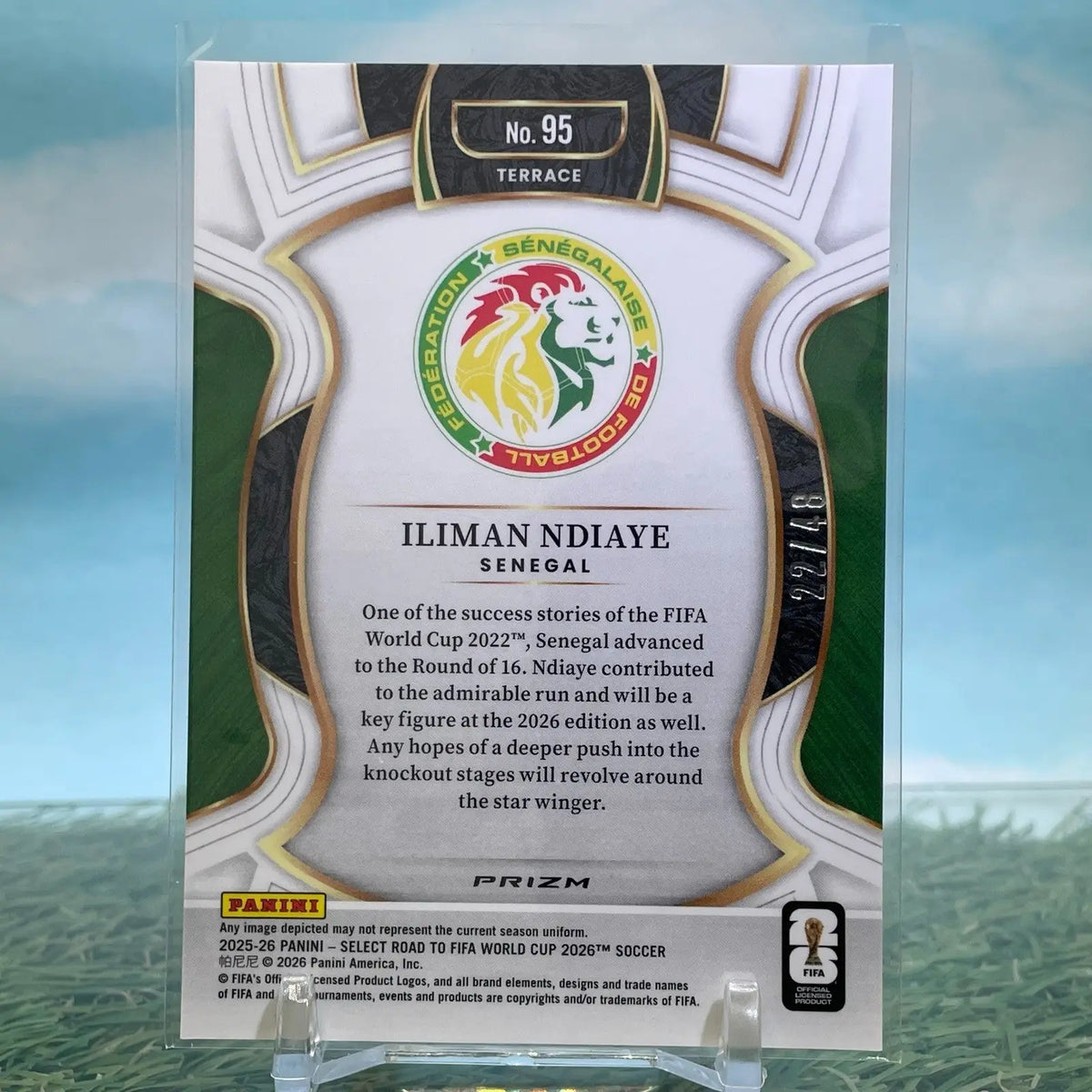 2025-26 Panini Select FIFA World Cup #95 Iliman Ndiaye Purple Dragon /48 Senegal - Soccer Card Single