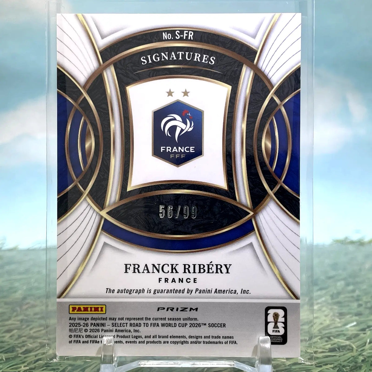 2025-26 Panini Select FIFA World Cup Franck Ribery Purple Auto /99 France #S-FR - Soccer Card Single