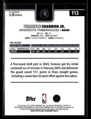 2025-26 Topps #113 Terrence Shannon Jr. - Basketball Card Single