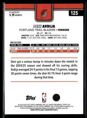 2025-26 Topps #125 Deni Avdija - Basketball Card Single