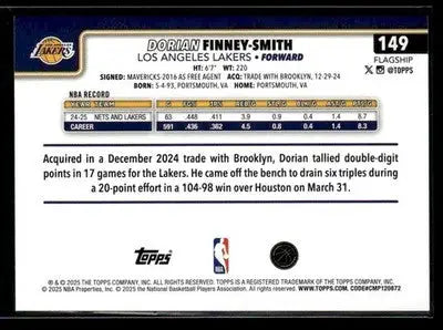 2025-26 Topps #149 Dorian Finney-Smith - Basketball Card Single