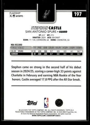 2025-26 Topps #197 Stephon Castle Crackleboard