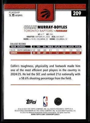 2025-26 Topps #209 Collin Murray-Boyles - Basketball Card Single