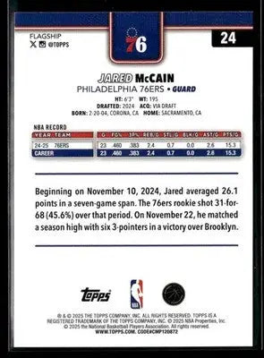 2025-26 Topps #24 Jared McCain