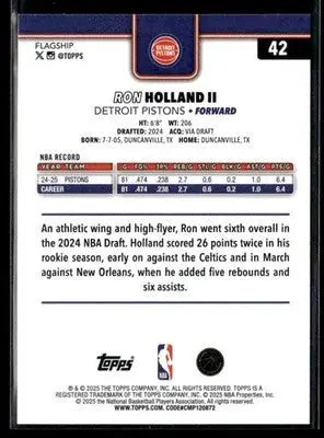 2025-26 Topps #42 Ron Holland II - Basketball Card Single