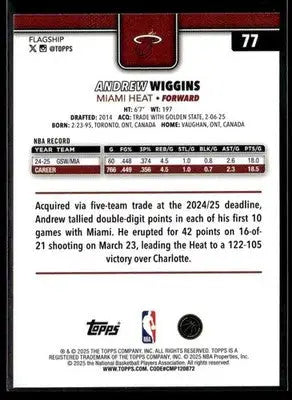 2025-26 Topps #77 Andrew Wiggins