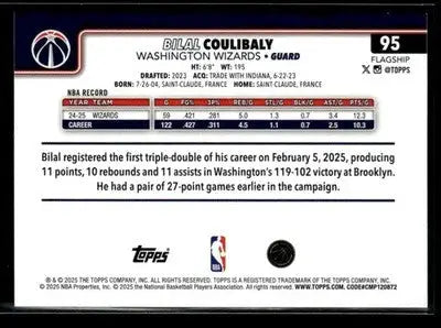 2025-26 Topps #95 Bilal Coulibaly - Basketball Card Single