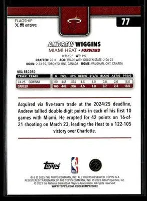 2025-26 Topps Andrew Wiggins #77 Base Miami Heat