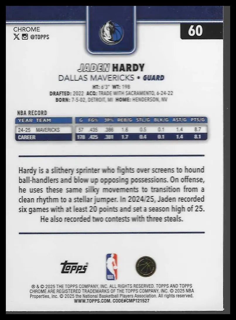 2025-26 Topps Chrome #58 Jalen Green - Basketball Card Single