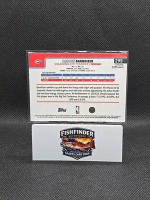 2025-26 Topps Chrome - Brooks Barnhizer #295 Aqua Raywave Refractor /199 (RC) - Basketball Card Single