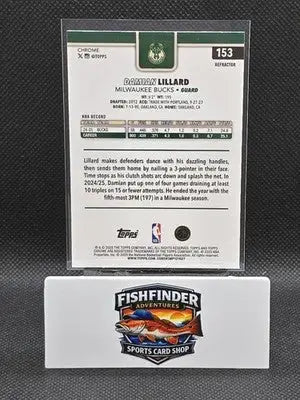 2025-26 Topps Chrome - Damian Lillard #153 Refractor - Basketball Card Single