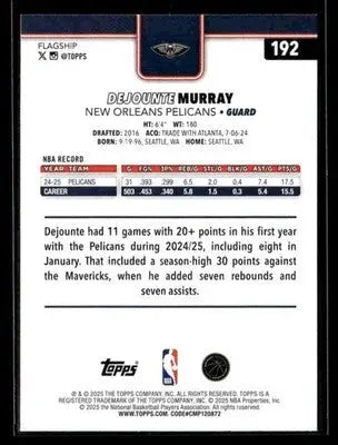 2025-26 Topps Dejounte Murray #192 New Orleans Pelicans