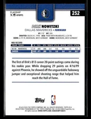 2025-26 Topps Dirk Nowitzki #252 Dallas Mavericks