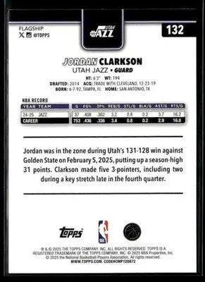 2025-26 Topps Jordan Clarkson #132 Utah Jazz