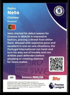 2025-26 Topps Premier League #102 Pedro Neto - Soccer Card Single