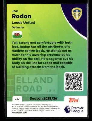 2025-26 Topps Premier League #327 Joe Rodon - Soccer Card Single