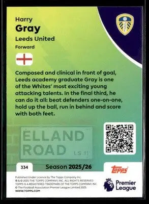 2025-26 Topps Premier League #334 Harry Gray - Soccer Card Single