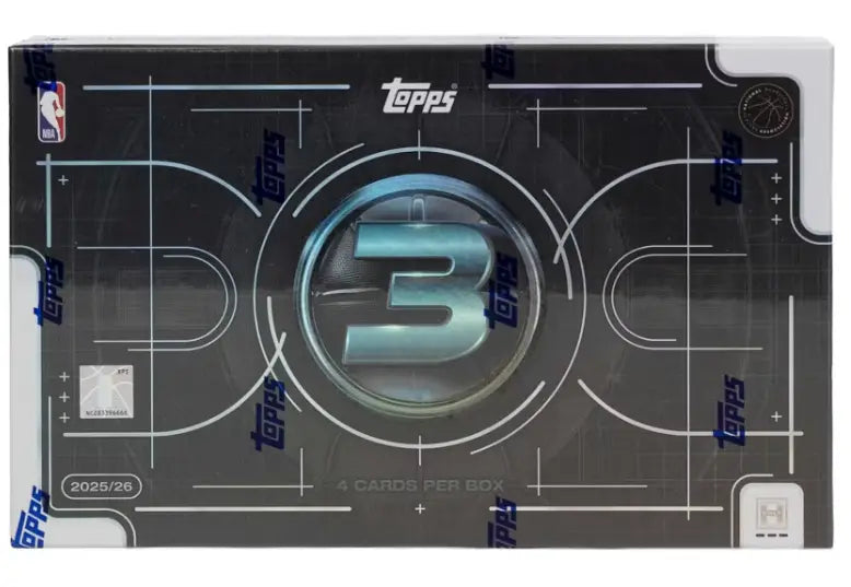 2025-26 Topps Three Basketball Hobby Box - Basketball Card Box