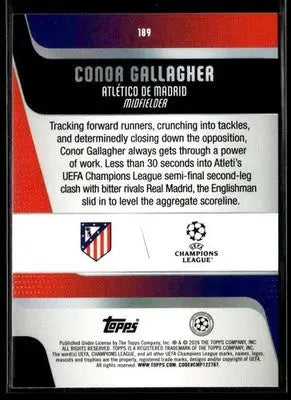 2025-26 Topps UEFA Club Competitions Conor Gallagher #189 Atletico Madrid