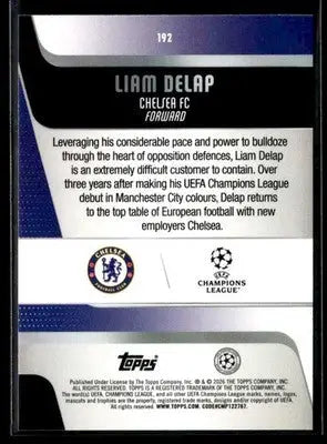 2025-26 Topps UEFA Club Competitions Liam Delap #192 Raindrops Chelsea FC