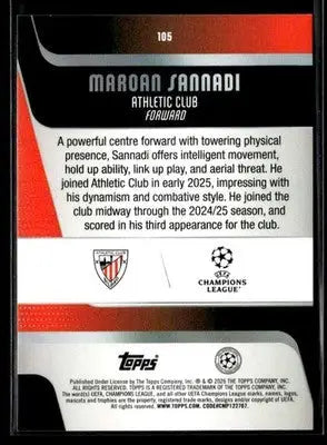 2025-26 Topps UEFA Club Competitions Maroan Sannadi #105 Athletic Bilbao