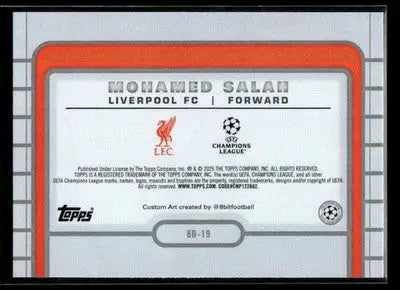 2025-26 Topps UEFA Club Competitions Mohamed Salah #8B-19 8-Bit Shots Liverpool - Soccer Card Single