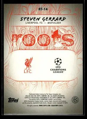 2025-26 Topps UEFA Club Competitions Steven Gerrard #RT-14 Roots Liverpool - Soccer Card Single