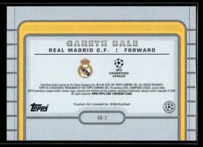 2025-26 Topps UEFA Club Comps Gareth Bale #8B-2 8-Bit Shots Real Madrid CF