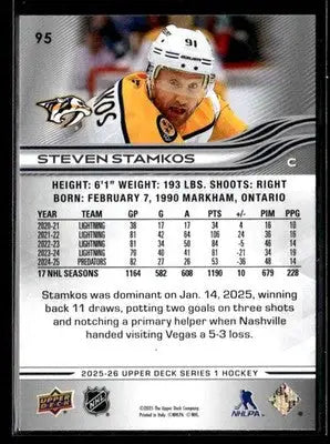 2025-26 Upper Deck #95 Steven Stamkos - Hockey Card Single