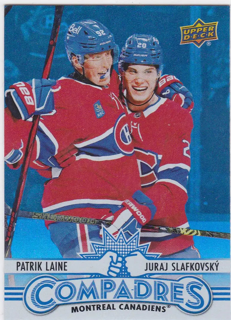 2025-26 Upper Deck #CM-8 Patrik Laine Juraj Slafkovsky Compadres Canadiens - Hockey Card Single