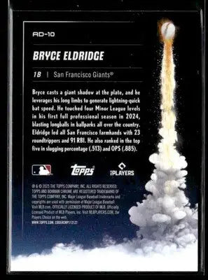 2025 Bowman Chrome #AD-10 Bryce Eldridge Adios! - Baseball Card Single