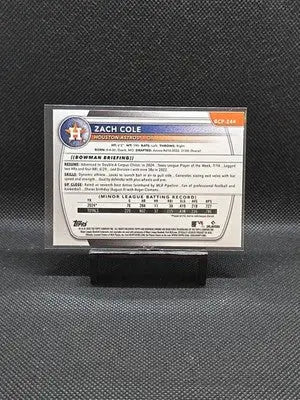 2025 Bowman Chrome - Prospects Zach Cole Zach Cole #BCP-244 (RC) - Baseball Card Single